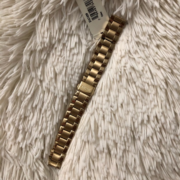 16mm Fossil gold tone watch strap - Picture 1 of 2